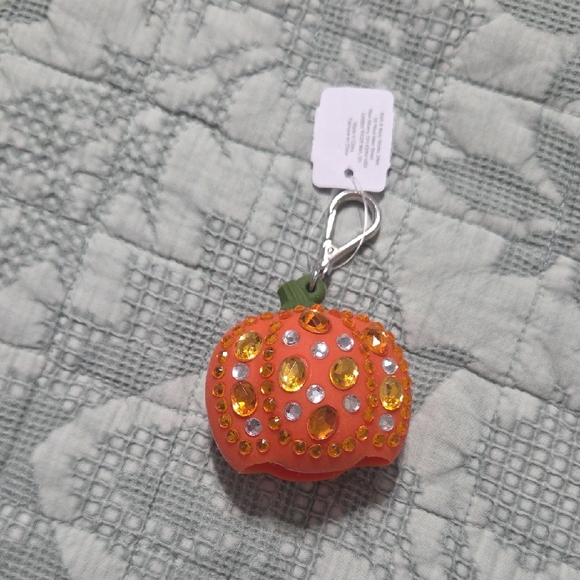 Bath & Body Works Orange Pumpkin Keychain - Picture 1 of 3